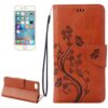 For  iPhone 8 & 7  Pressed Flowers Horizontal Flip Leather Case with Holder & Card Slots & Wallet