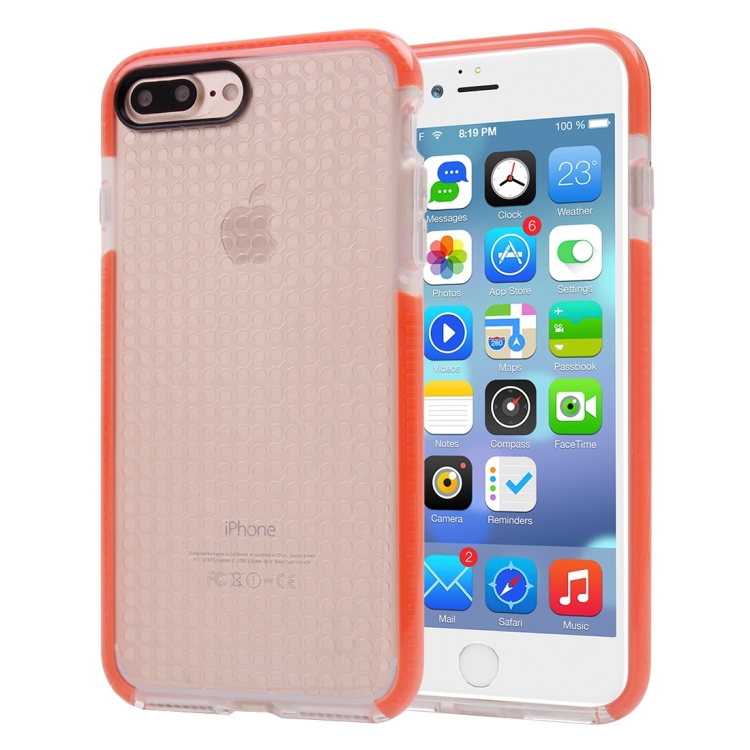 For iPhone 8 Plus & 7 Plus   Dumbbell Texture Transparent TPU Protective Case