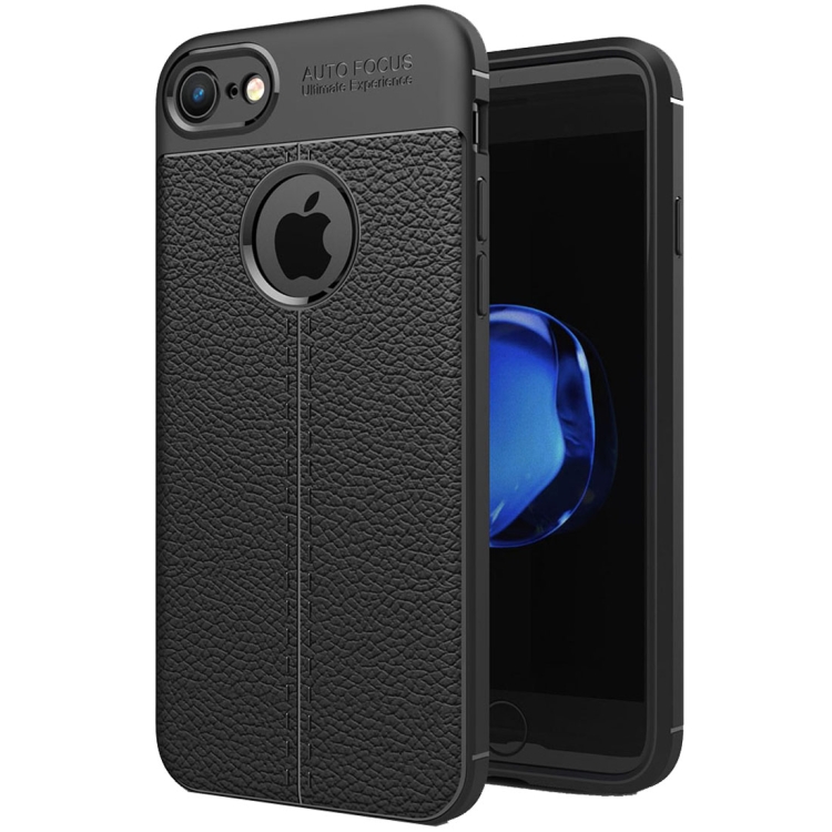 For iPhone 8 & 7 Litchi Texture TPU Protective Back Cover Case, For 8 & 7