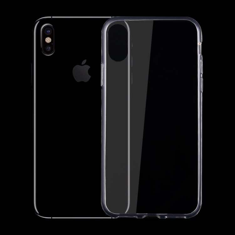 For iPhone X / XS 0.75mm Ultra-thin Transparent TPU Protective Case(Transparent)