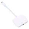 8 Pin Male to Dual 8 Pin+ 3.5mm Audio Female Headphone Adapter Adapter, 8 Pin Male to Dual 8 Pin+ 3.5mm