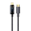 Mutural Li-CC005 1.2m PD20W Transparent Digital Display USB-C / Type-C to 8 Pin Charging Data Cable