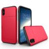 For iPhone X / XS TPU + PC Dropproof Protective Back Cover Case with Card Slot