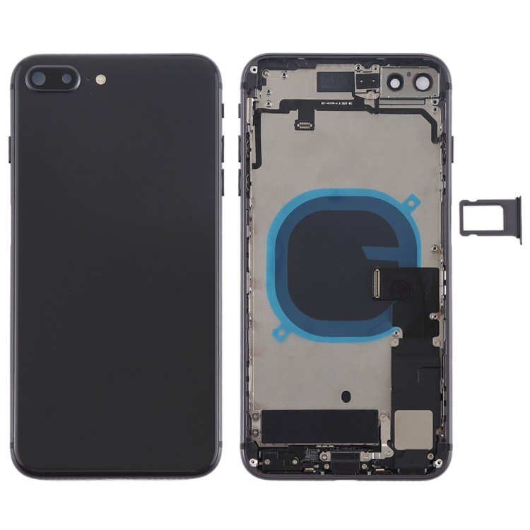 Battery Back Cover Assembly with Side Keys & Vibrator & Speaker Ringer Buzzer & Power Button + Volume Button Flex Cable & Card Tray for iPhone 8 Plus, For iPhone 8 Plus, For iPhone 8 Plus (Full Assembly)