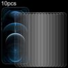 For iPhone 12 Pro Max 10pcs 0.26mm 9H 2.5D Tempered Glass Film (Slotted)