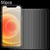 For iPhone 12 / 12 Pro 50pcs 0.26mm 9H 2.5D Tempered Glass Film (Open Hole)
