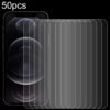 For iPhone 12 Pro Max 50pcs 0.26mm 9H 2.5D Tempered Glass Film (Open Hole)