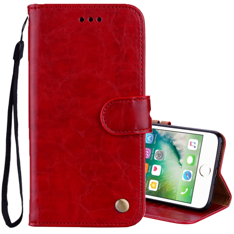 For iPhone 8 Plus & 7 Plus Business Style Oil Wax Texture Horizontal Flip Leather Case with Holder & Card Slots & Wallet, For 8P & 7P, For iPhone 8P & 7P
