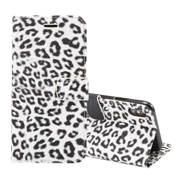 For iPhone XS Max Leopard Pattern Horizontal Flip Leather Case with Holder & Card Slots, For XS Max