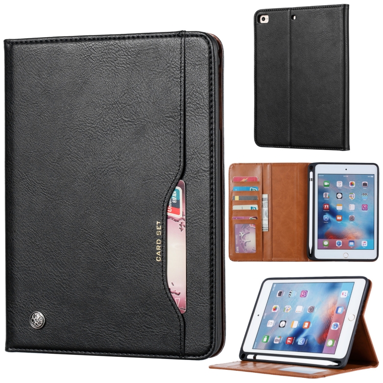 Knead Skin Texture Horizontal Flip Leather Case for iPad Mini 2019, with Photo Frame & Holder & Card Slots & Wallet & Pen Slot, For iPad Mini 2019
