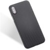 For iPhone X / XS Carbon Fibre Texture PP Protective Back Cover Case, For X