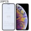 For iPhone XS Max 25pcs 9H 5D Full Glue Full Screen Tempered Glass Film