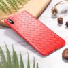 For iPhone XS ROCK Slim Weave Style TPU Soft Case, For XS