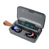 F9-5C Three-screen Digital Display Noise Reduction Bluetooth Earphone with Hand Strap, F9-5C Three Digital Display Black, F9-5C Three Digital Display White