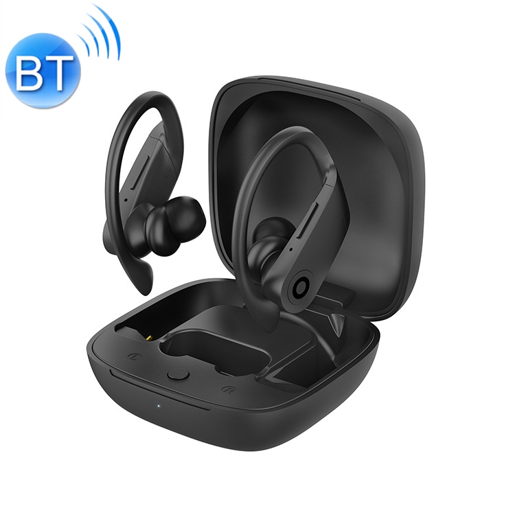 b10 TWS Bluetooth 5.0 Hanging Ear Wireless Bluetooth Sports Earphone with Magnetic Charging Box, Support Call & Siri & Charging Box Wireless Charging, b10