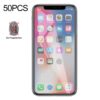 For iPhone X / XS / iPhone 11 Pro 50pcs Matte Frosted Tempered Glass Film, No Retail Package