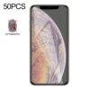 For iPhone XS Max / iPhone 11 Pro Max 50pcs Matte Frosted Tempered Glass Film, No Retail Package