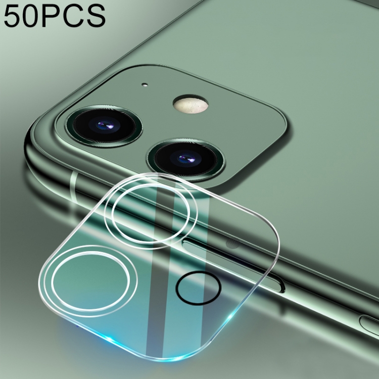 For iPhone 12 mini 50pcs HD Rear Camera Lens Protector Tempered Glass Film