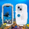 PULUZ 40m/130ft Waterproof Diving Case for iPhone 16 / 15 / 15 Pro / 14 / 14 Pro / 13 / 13 Pro / 12 / 12 Pro, with One-way Valve Photo Video Taking Underwater Housing Cover, For iPhone 16 / 15 / 15 Pro, For iPhone 14 / 14 Pro