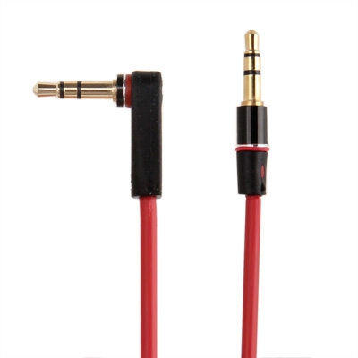 1.2m Aux Audio Cable 3.5mm Elbow Male to Straight Male, Compatible with Phones, Tablets, Headphones, MP3 Player, Car/Home Stereo & More(Red)