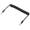 Spring Coiled 3.5mm Aux Cable, Compatible with Phones, Tablets, Headphones, MP3 Player, Car/Home Stereo & More, Length: 15cm - 170cm