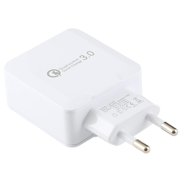 LZ-041 Portable Smart Quick Charger 3.0, EU Plug(White)