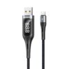 REMAX RC-096a Leader 1.2m 2.1 USB to USB-C / Type-C Intelligent Digital Display Aluminum Alloy Braid Fast Charging Data Cable, SAS6166A, SAS6166B