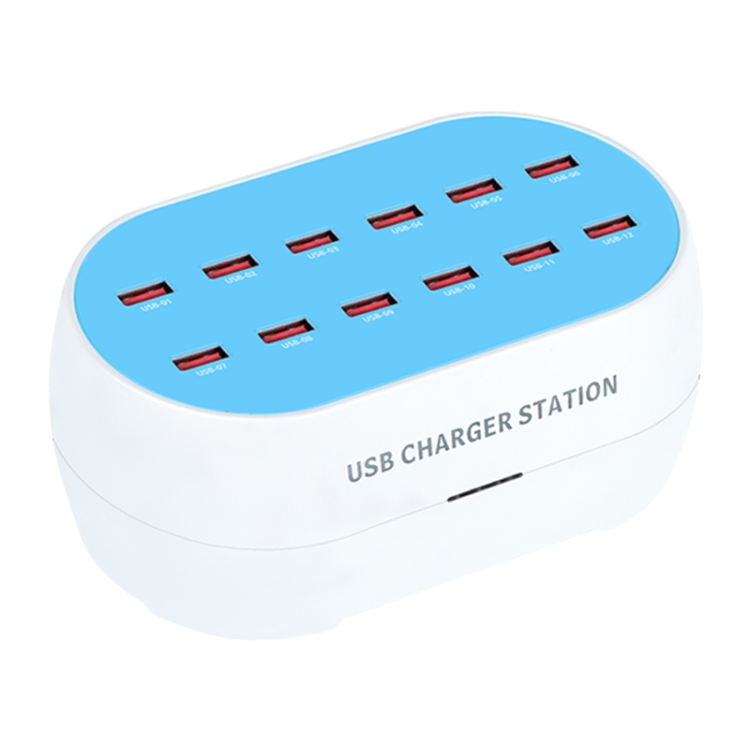 830-12 120W 12 USB Ports Multifunction Smart Charger Station AC100-240V, US Plug, 830-12