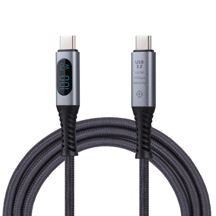 10Gbps 8K USB-C/Type-C to USB-C/Type-C Digital Video Cable Compatible with USB 3.2, Length: 1m, 10Gbps Type-C to Type-C Digital