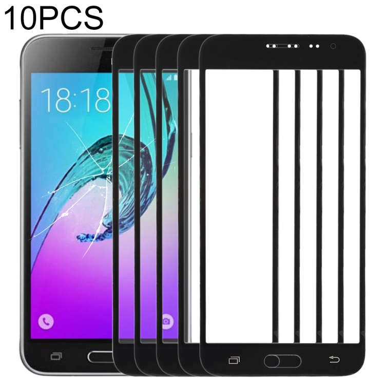 For Samsung Galaxy J3 (2016) / J320FN / J320F / J320G / J320M / J320A / J320V / J320P 10pcs Front Screen Outer Glass Lens , For Samsung Galaxy J3 (2016)