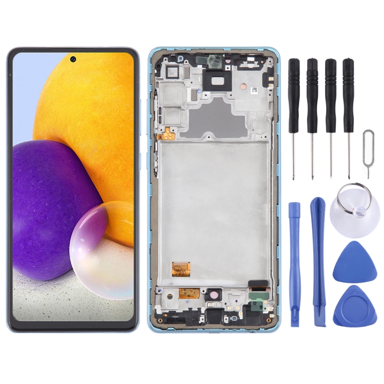 For Samsung Galaxy A72 4G SM-A725 6.43 inch Original LCD Screen Digitizer Full Assembly with Frame, For Samsung Galaxy A72 4G 6.43 inch(OLED)