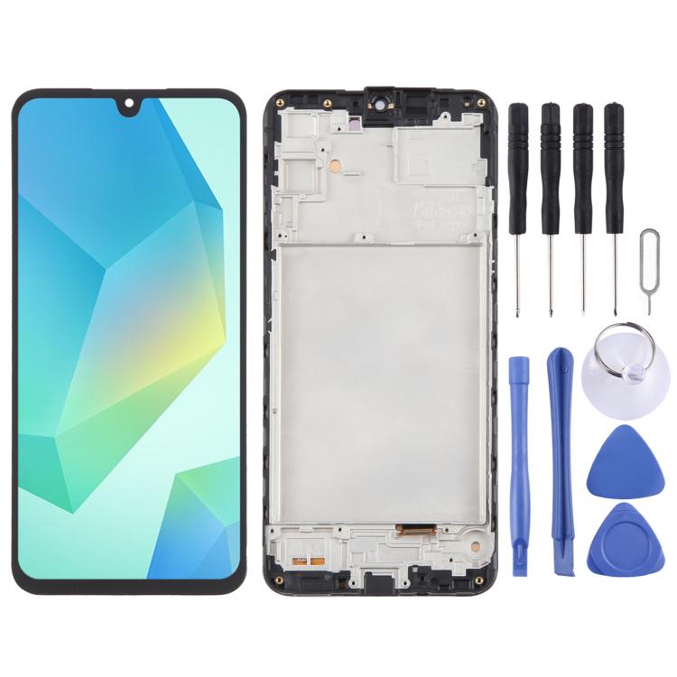 For Samsung Galaxy A16 4G SM-A165F 6.66 inch OLED LCD Screen Digitizer Full Assembly with Frame