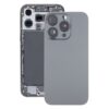 For iPhone 16 Pro Glass Original Battery Back Cover with Camera Lens Cover