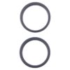 For iPhone 16 2pcs/set Rear Camera Glass Lens Metal Outside Protector Hoop Ring, For iPhone 16