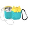 For AirPods 1 / 2 Owl Appearance Earphone Protective Case with Hook (Green Yellow)