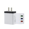 2A 3USB Mobile Phone Travel Charger US PLug, black, gray, red, orange, blue