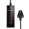 5V 4.1A 4 USB Ports Charger Adapter with Power Plug Cable, Cable Length: 1.5m, UK Plug
