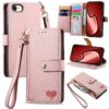 Love Zipper Lanyard Leather Phone Case, For iPhone 16e, For iPhone 16 Pro Max, For iPhone 16 Pro, For iPhone 16 Plus