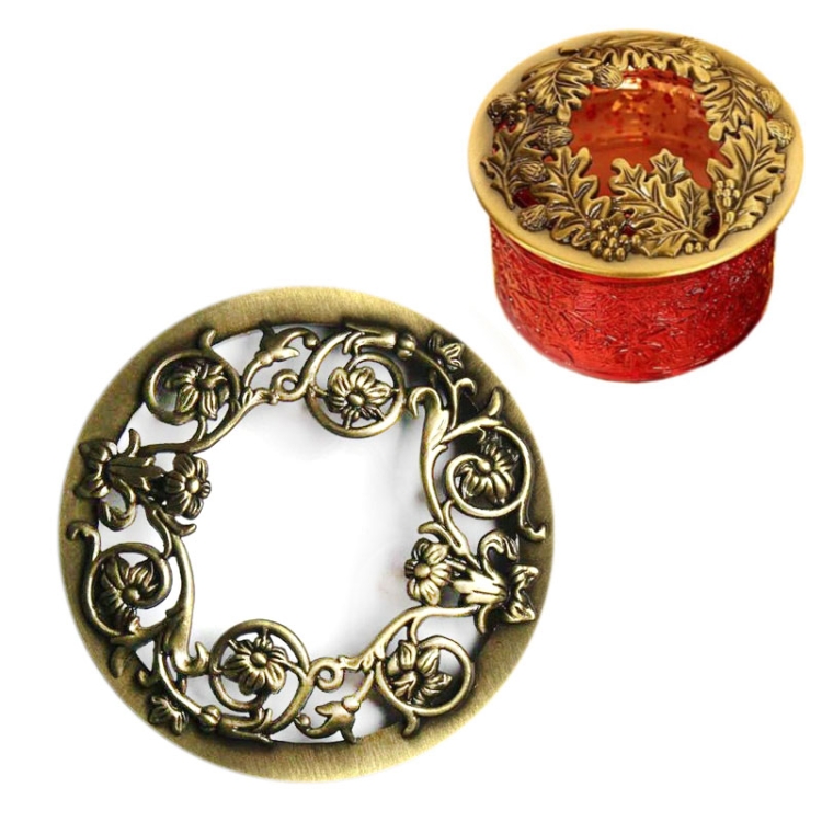 Built-in Wrought Iron Polythermal Anti-hanging Wall Scented Candle Zinc Alloy Smart Cover, Flower Section, Golden Snowflake, Holy Fruit, Butterfly Love Flower, 3D Butterfly, Dragonfly