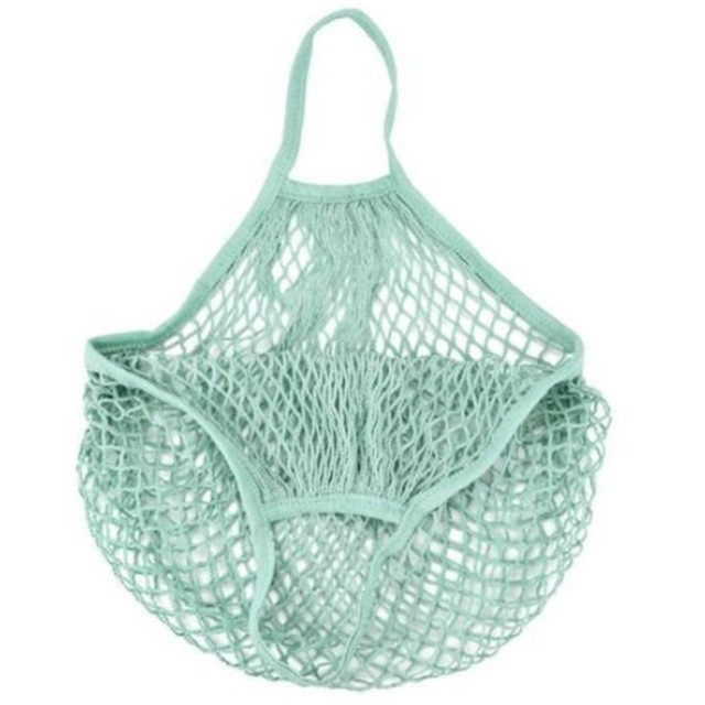 Mesh Shopping Bag Reusable String Fruit Storage Handbag Totes Women Shopping Mesh Net Woven Bag Shop Grocery Tote Bag