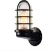 Retro Industrial Cage Wall Lamp Attic Interior Lighting Iron Copper Wall Lamp without Bulb, Black, Bronze
