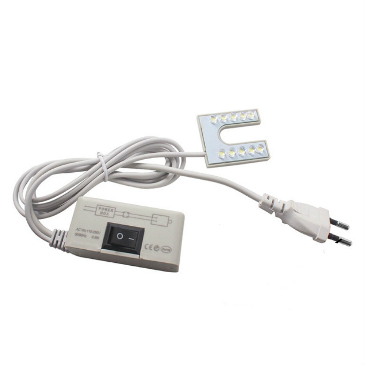 LED Sewing Machine Light U-shaped Bright Magnet Work Energy Saving Light, EU Plug, US Plug