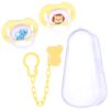 Baby Cartoon Silicone Pacifier Set And Chain Combo Baby Sleeping Peacefully