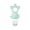 MISUTA Baby Fruit and Vegetable Bite Music Silicone Tooth Gel Rotating Push Nipple, Chenhe Green, Cherry Blossom Powder
