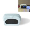 Mini Cute Cartoon Multifunctional Digital Luminous Thermometer Small Alarm Clock, Blue Dog, Grey Dog, Green Deer, Blue Deer, Pink Rabbit, White Rabbit