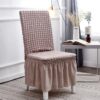 Bubble Skirt Chair Cover Household Elastic Universal One-piece Seat Stool Cover Fabric Grid Chair Cover, Universal Size
