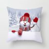 Christmas  Peach Skin Sofa Pillowcase Cartoon Living Room Bedroom Pillowcase Without Pillow Core