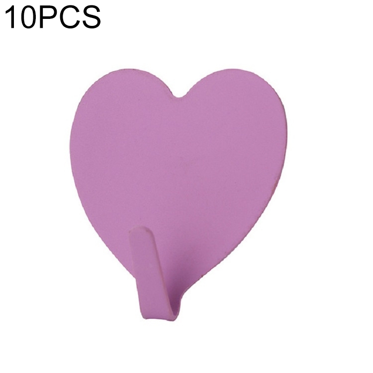 10 PCS Love Heart Hook Stainless Steel Heart Shaped Room Decoration Hook