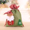 Creative Christmas Gift Bag Children Burlap Beam Apple Bag Candy Cookie Bag, Old Man, Snowman