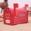 Christmas Decorations Tinplate Mailbox Box Children Gift Cartoon Candy Box, Wave Point, Cartoon Lattice